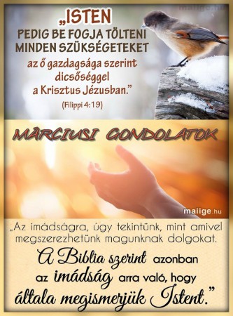 2018 - március hónap gondolatai
